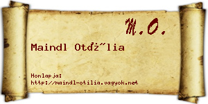 Maindl Otília névjegykártya